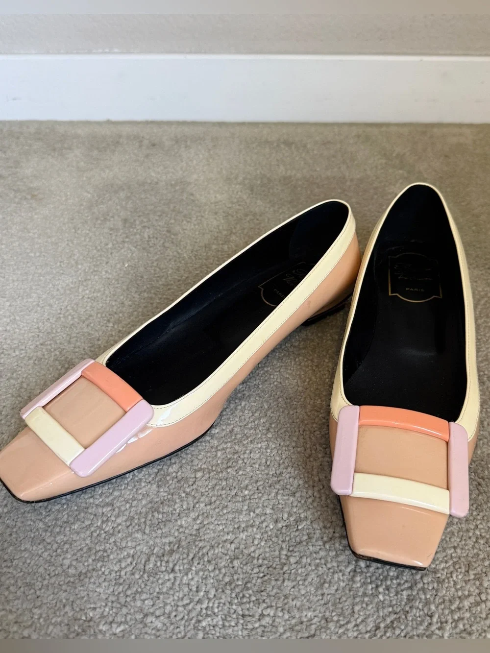 Roger Vivier Belle Vivier Patent Leather Ballerina